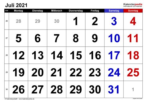 Das aktuelle kalenderblatt für den 9. Pick Kalenderblatt 2021 Ab Juli - Best Calendar Example