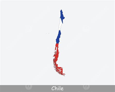 Chile Map Flag Contour Element Maps Vector Contour Element Maps Png