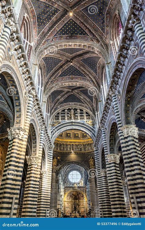 Santa Maria Assunta Cathedral Interiors In Siena Stock Photo Image Of