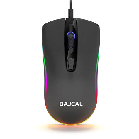 Bajeal D1 Wired Mouse 4 Button 1600dpi Led Backlit Ergonomic Optical