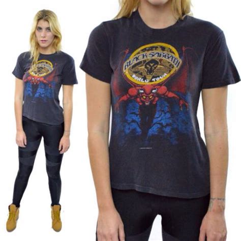 Black sabbath t, shirt concept by sirikon on deviant. Vintage 80s Black Sabbath World Tour Mob Rules T Shirt