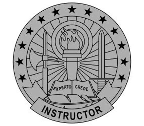 Army Basic Instructor Badge Army Military