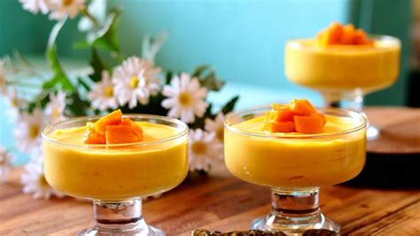 Quick Mango Mousse Recipe Eggless Only 3 Ingredients