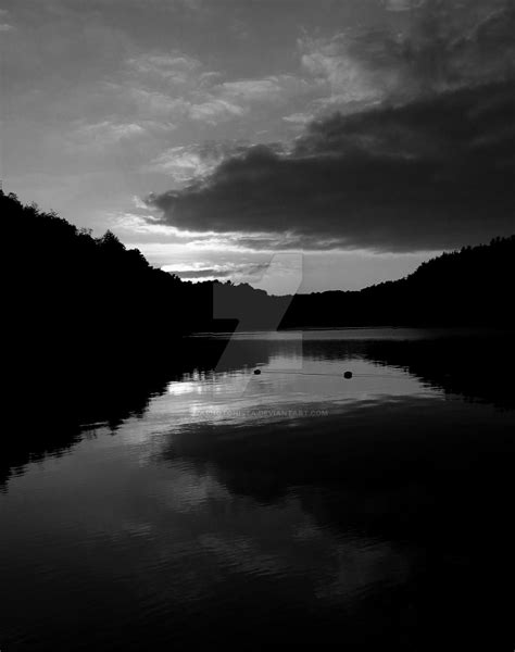 Lakeside Sunset Black And White By Zaphotonista On Deviantart