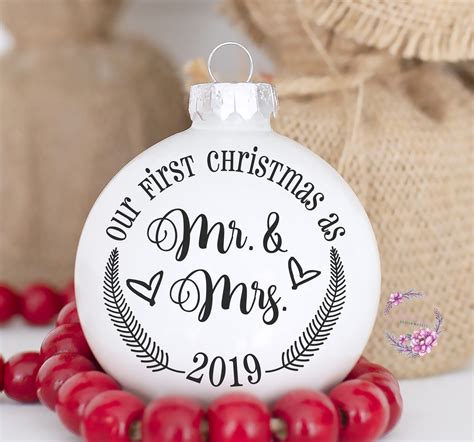 Our First Christmas As Mr And Mrs Svg Newlywed Christmas Etsy Cricut Christmas Ideas