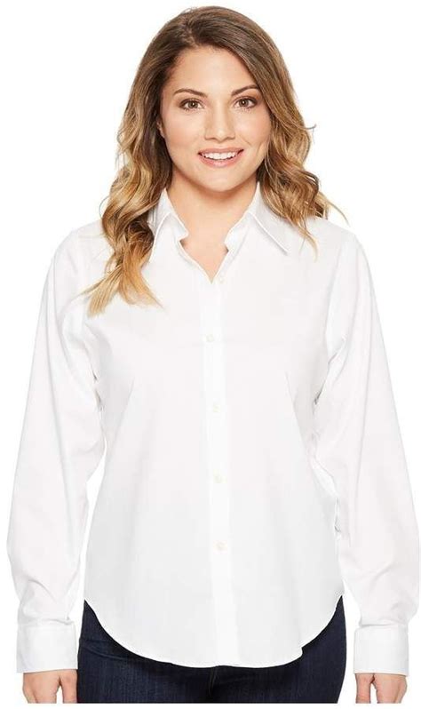 White Shirts Cotton Poplin Shirt Blouses Button Up Shirts Ralph Lauren Clothes For Women