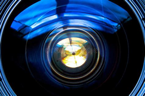 Close Up Of Camera Lens Glass Stock Image Image Of Technology Light