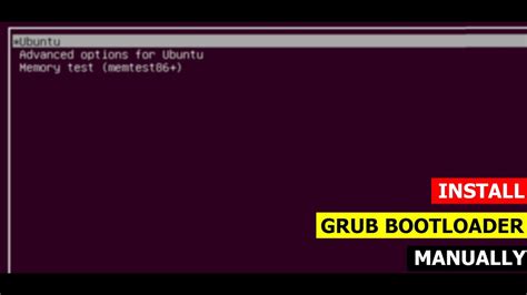 How To Install Grub Bootloader Manually Youtube