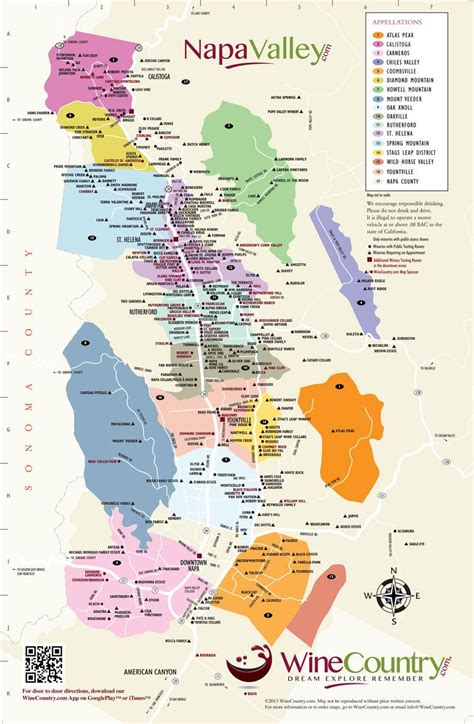 Napa Valley Winery Map Napavalley Com Napa Valley Wineries Napa