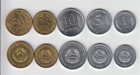 Transnistrien Moldawien Moldova 91 Kopeken 5 Münzen 1999