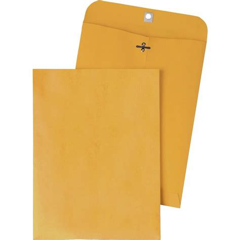 Quality Park 9 X 12 Clasp Envelopes With Deeply Gummed Flaps Clasp