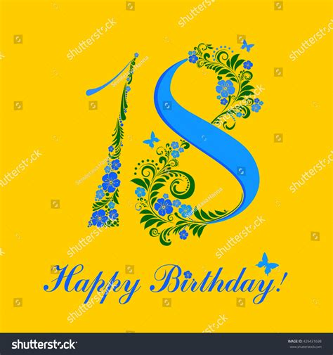 vektor stok happy birthday card celebration yellow background tanpa royalti 429431698