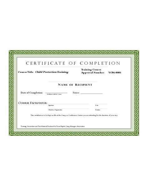 Sample Training Completion Certificate Template Edit Within Printable
