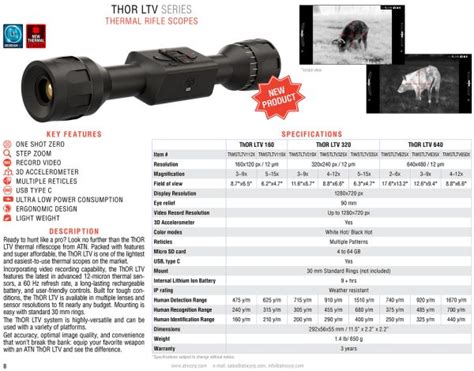 New Atn Products For 2023 Thor 5 Xd Lrf X Sight 5 Lrf Thor Ltv