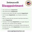 Sentences with Disappointment, Disappointment in a Sentence in English ...