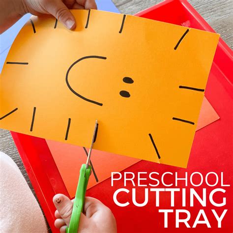 Simple Cutting Tray Preschool Scissor Skills Activity Dunamai