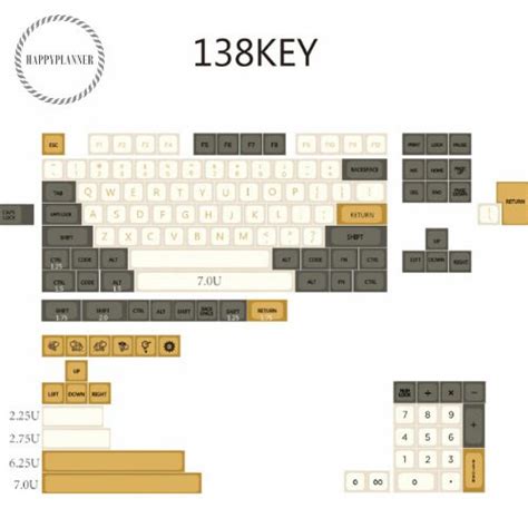 Retro Nude Full Set Keycaps For Mechanical Keyboards Xda Etsy