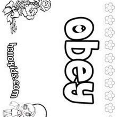 Obey coloring pages - Hellokids.com