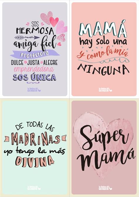 Día de la madre freepik. Dia De La Madre 4 Tarjetas Imprimibles Pack6