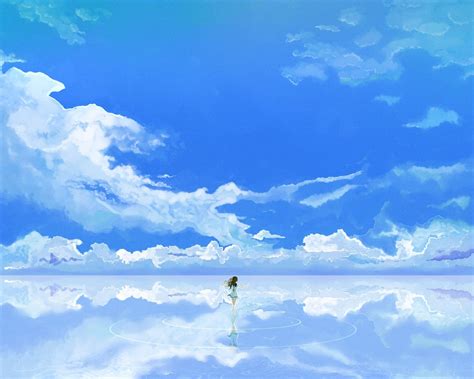 Sky Water Anime Wallpapers Wallpaper Cave