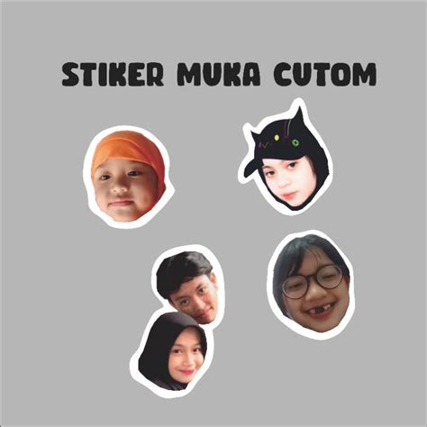 Jual Stiker Muka Custom Shopee Indonesia