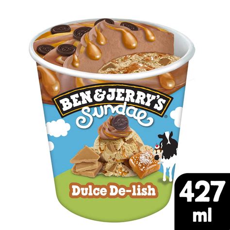Ben And Jerrys Ice Cream Dulce De Lish Sundae 427ml Ice Cream Tubs