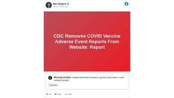 Fact Check CDC Did NOT Remove COVID Vaccine Adverse Event Reports From