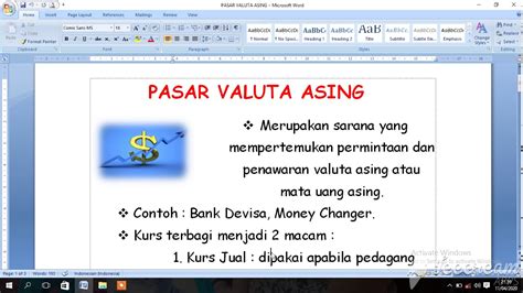Kurs dan kuotasi valuta asing kurs valuta asing adalah harga suatu mata uang yang dinyatakan dalam mata uang lain. Pasar Valuta asing - YouTube
