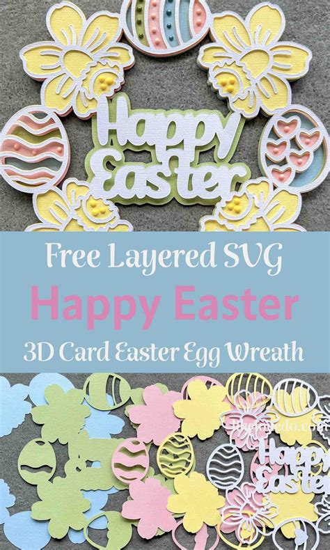 Layered Easter Egg Wreath SVG - Like Love Do