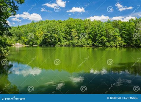 Beautiful Sunny Day At Cave Mountain Lake Editorial Stock Photo Image