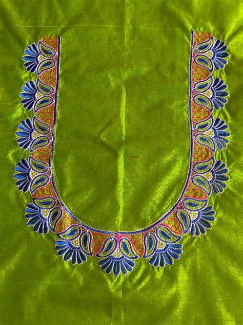Machine Embroidery Designs For Blouse Back Neck Picture Ideas