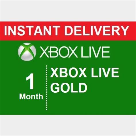 Instant Delivery Xbox Live Gold 1 Month Subscription Digital Code