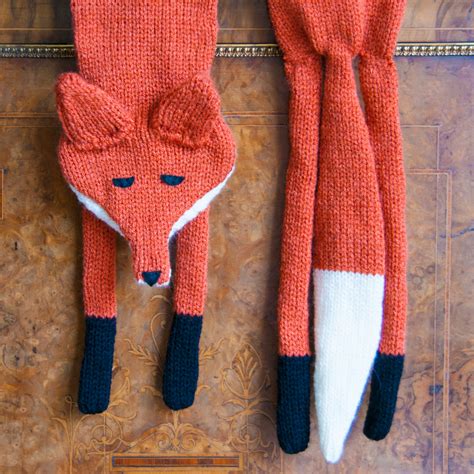 6 Knitted Fox Scarf Pattern The Funky Stitch