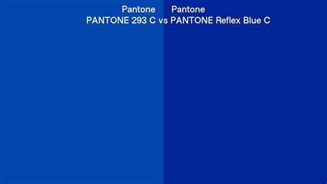 Pantone 293 C Vs Pantone Reflex Blue C Side By Side Comparison