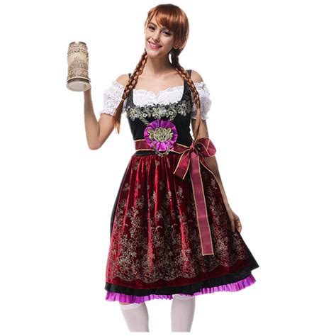 sexy adult germany oktoberfest beer girl costume bavarian traditional party beer wench maid