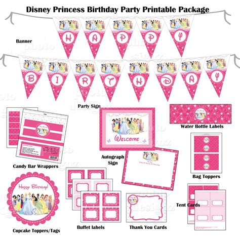 6 Best Images Of Disney Princess Birthday Party Free Printables
