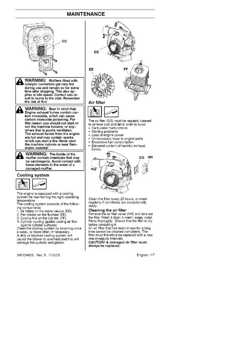 Husqvarna 125bv User Manual Blower Manuals And Guides L0808004