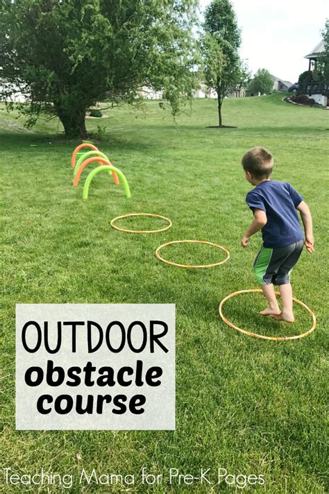 Get little warriors moving (and tire them out) with these 11 clever obstacle courses for kids. Outdoor Obstacle Course - Pre-K Pages
