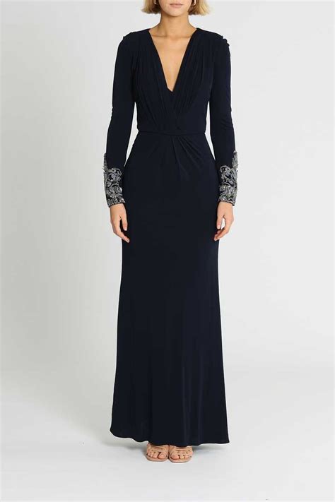 Nadine Long Sleeve Gown By Alex Perry For Rent Glamcorner