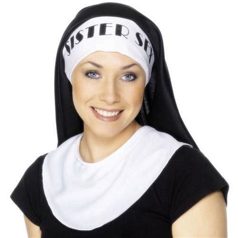 sister sex naughty nuns headpiece and collar set stag hen party fancy dress new ebay