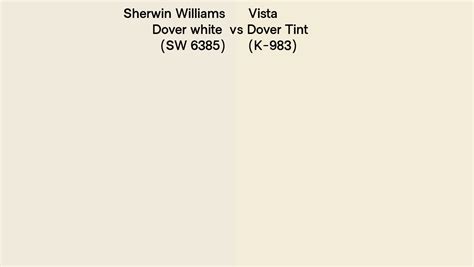 Sherwin Williams Dover White Sw 6385 Vs Vista Dover Tint K 983 Side