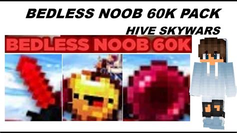 Using Bedless Noobs 60k Pack To Win In Hive Skywars Minecraft