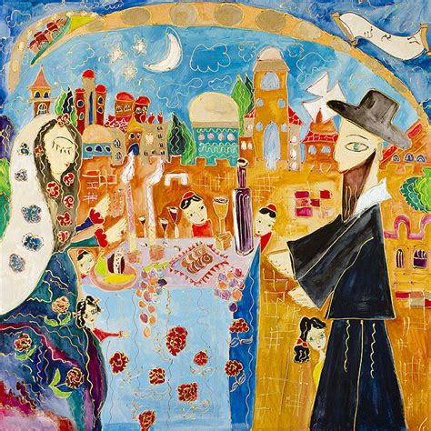 Kabbalat Shabbat At Jerusalem Painting By Anna Mansohn