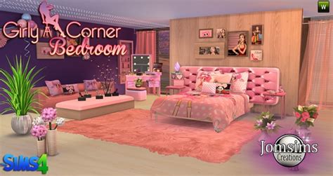 Girly Bedroom At Jomsims Creations Sims 4 Updates