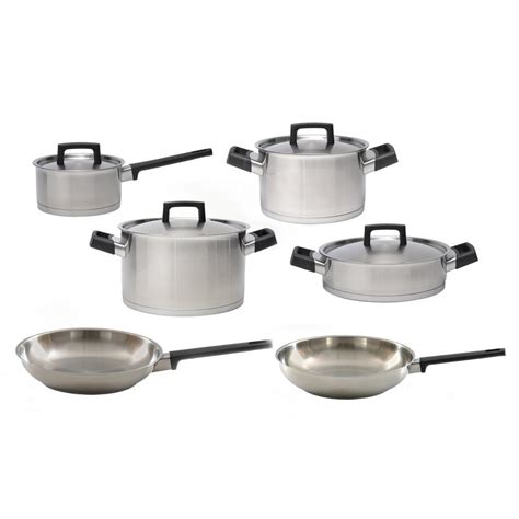 Berghoff Ron 10 Piece 1810 Stainless Steel Cookware Set With Lids