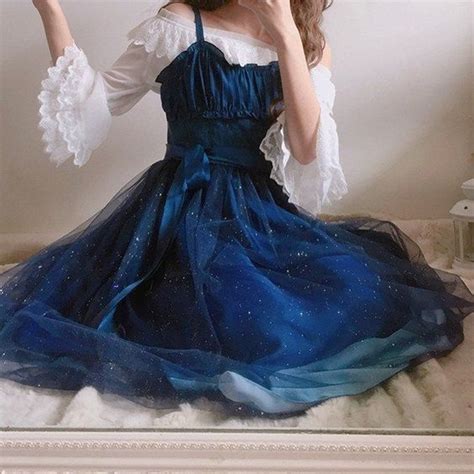 Blue Dress Fairy Dress Pretty Dresses Aesthetic Clothes