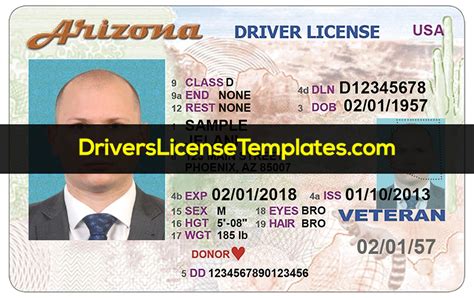 Download Arizona Drivers License Template Psd New
