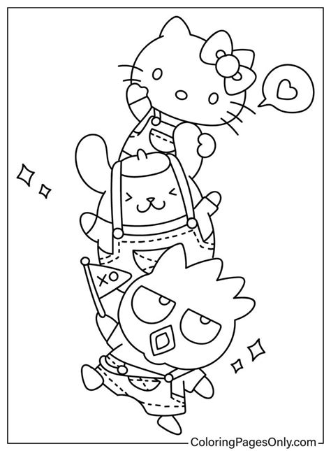 Badtz Maru Coloring Pages Coloringpagesonly In Hello