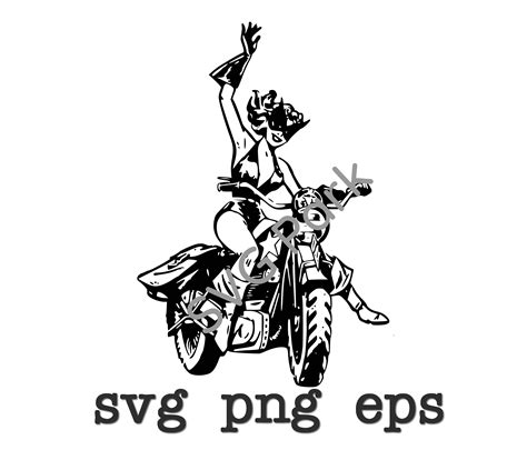Girl Motorcycle Svg Png Eps Etsy