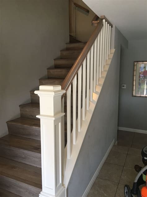 Staircase Railing In A Traditional Style With A California Coastal